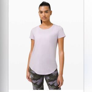 Lululemon Love Crew Short Sleeve Lavender T Shirt Sz 8